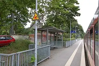 Spoor 1 van station Agathenburg (2011)