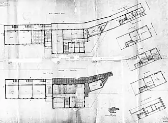 Ontwerptekening van A.C. Bleijs uit 1880