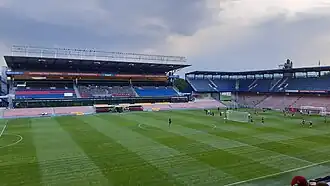 Het stadion in augustus 2020