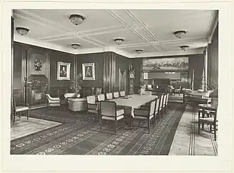 Directiekamer, vervaardigd door J.B. Hillen voor de Nederlandsche Handel-Maatschappij, Rokin 32 Amsterdam