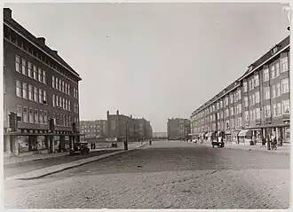 Jan van Galenstraat tussen de Willem de Zwijgerlaan en Admiraal de Ruijterweg in 1934.