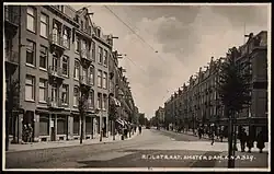 Zeilstraat in 1930 gezien in oostelijke richting