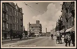 Zeilstraat in 1930 gezien in westelijke richting