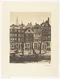Stadsgezicht, ets, collectie Rijksmuseum Amsterdam