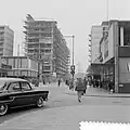 Aert van Nesstraat vanaf Lijnbaan in 1957