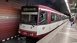 Voertuig van de Rheinbahn in Duisburg