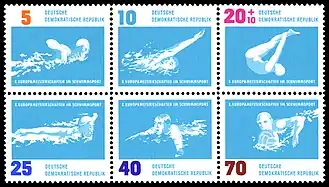 Postzegels uit de DDR over de EK van 1962