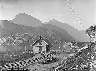 Het station in 1892