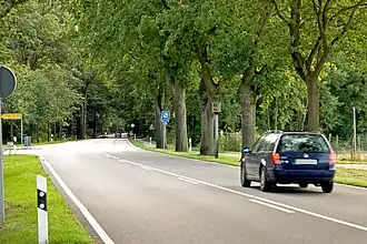 B191 bij de afslag naar Langendorf.