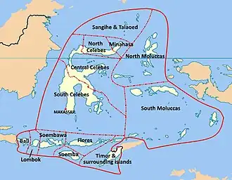 De regio's van de staat Oost-Indonesië 1946 1950