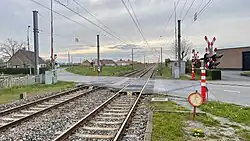 Overweg aan het station