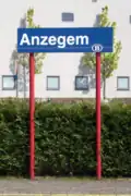 Naambord station Anzegem