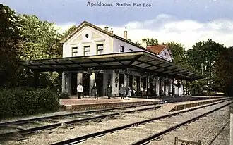 Station Het Loo te Apeldoorn; circa 1910. Collectie van het Utrechts Archief.