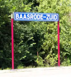 Naambord station Baasrode-Zuid