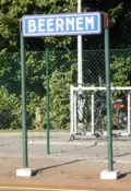 Naambord van de stopplaats Beernem.