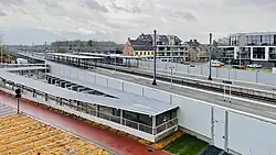 Zicht op het station