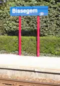 Naambord station Bissegem