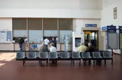 Lokethal in het vroegere stationsgebouw