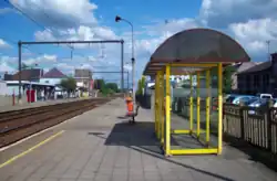 Zicht op het stationscomplex