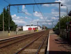 Zicht achterzijde perrons