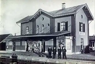 Het station in 1920