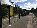 Het perron van het station