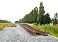 Station te Stavoren in aanleg (2011); inmiddels zijn rails en dwarsliggers weggehaald.