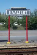 Naambord station Haaltert