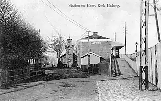Station Halfweg; circa 1909.