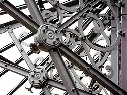 Detail van de luifel van het station Herne