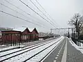 Het station in de sneeuw in 2025