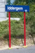 Naambord station Iddergem