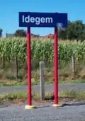 Naambord station Idegem