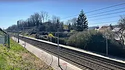 Zicht op het station