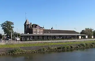 Station Kampen, gezien vanaf de IJssel.