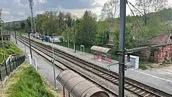 Zicht op het station