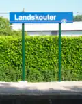 Naambord station Landskouter
