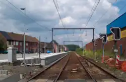 Foto van perron 1 in aanbouw