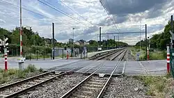 Overweg aan het station