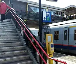 Zicht vanaf het oostperron naar het zuidwesten