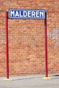 Naambord station Malderen