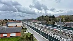 Zicht op het station