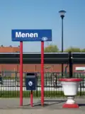 Naambord station Menen
