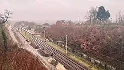 Zicht op het station