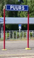 Naambord station Puurs