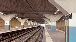 Het overdekte station