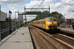 Het tijdelijke station in 2007.