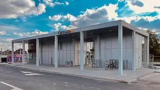 Het stationsgebouw in 2021