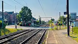 Overweg aan het station