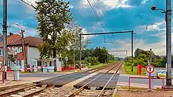 Overweg aan het station